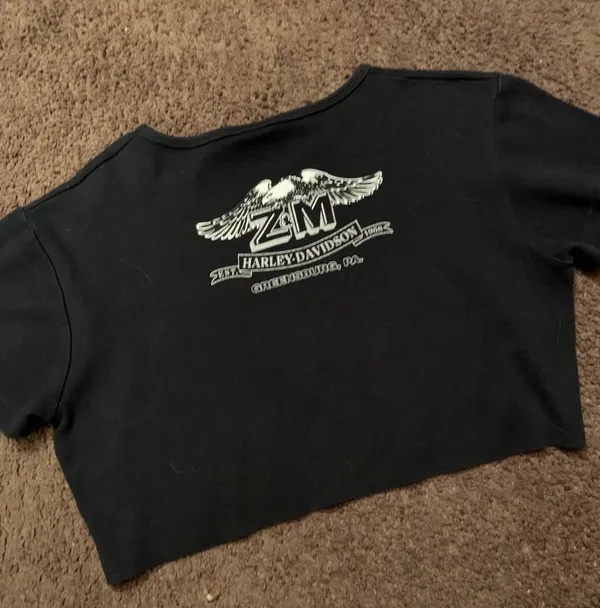 Motorcycle Oversized Cropped T-shirt - Image 2