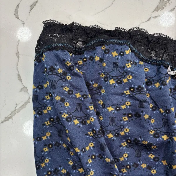 Intimately Free People Tube Top Womens Size Large Black Blue Lace Strapless Goth - Image 3