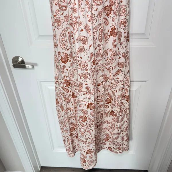 ASOS Design Size 2‎ Brown Cream Sleeveless Boho Western Cottagecore Maxi Dress - Image 4