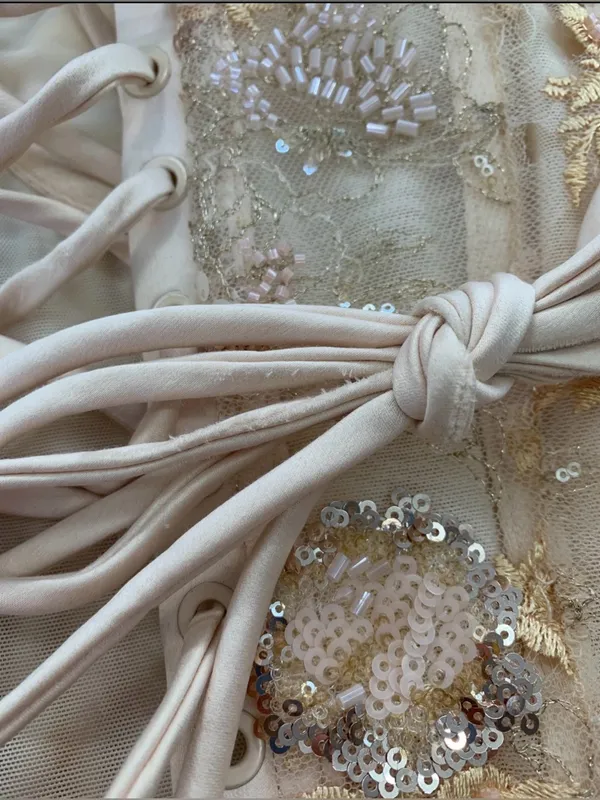 House of CB Blush Embroidered Lace Maxi Dress - Image 9