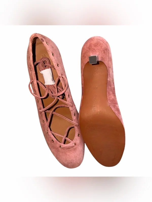 NEW Madewell Remy Wraparound Ankle Strap Kitten Heel Pump 8.5 M, ROSY MAUVE - Image 9