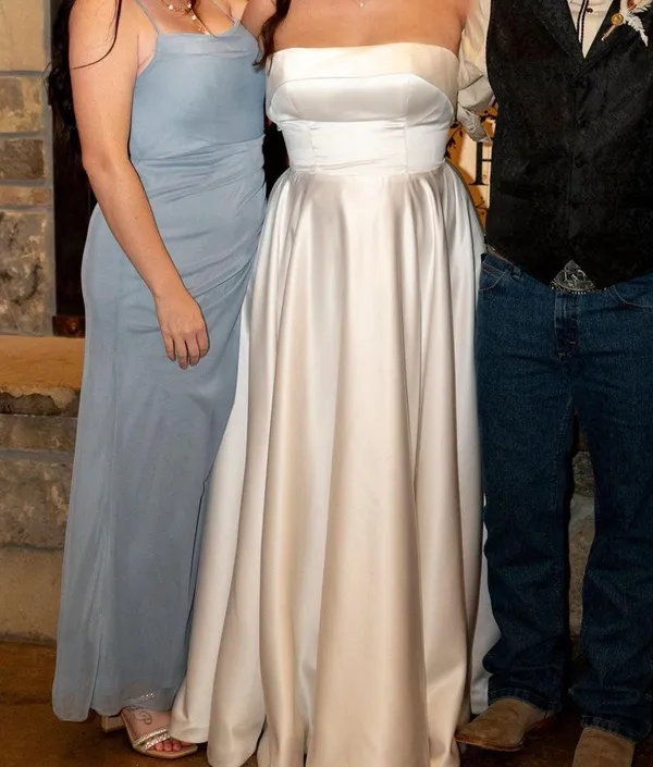 AZAZIE Kalea Dusty Blue bridesmaid dress - Image 7