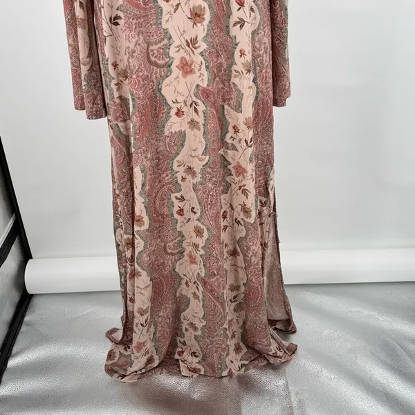 All Saints Susannah Cascade Maxi Dress Removable Sleeves Boho Floral US Size 0 - Image 6