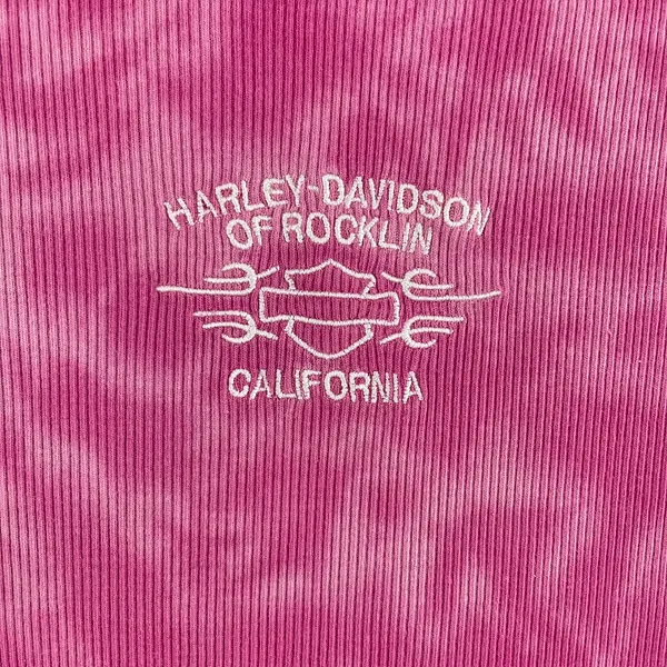 Harley Davidson Vintage Y2K Pink Tie Dye Rocklin, CA Graphic Muscle Tee Tank Top - Image 12