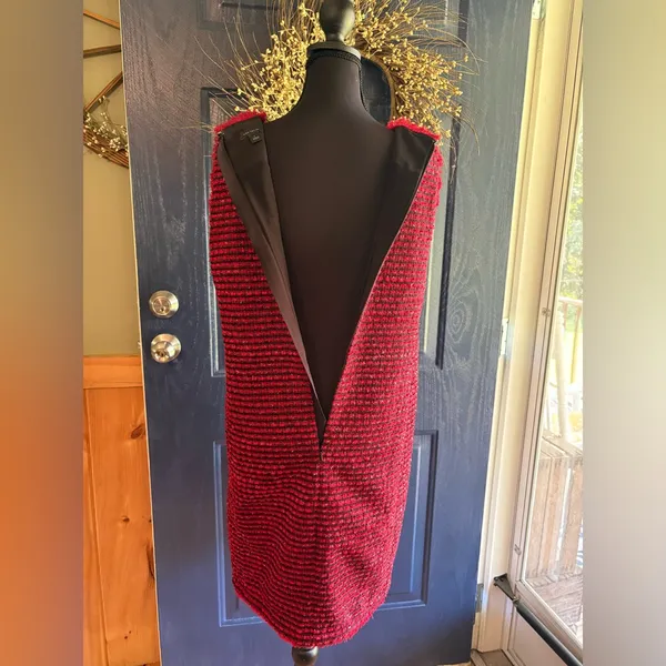 Ann Taylor Textured Red Midi Dress - Image 5