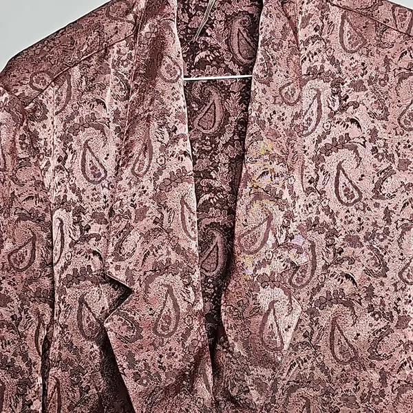 Free People no longer made silky jacquard paisley long 1 button blazer jacket S - Image 7