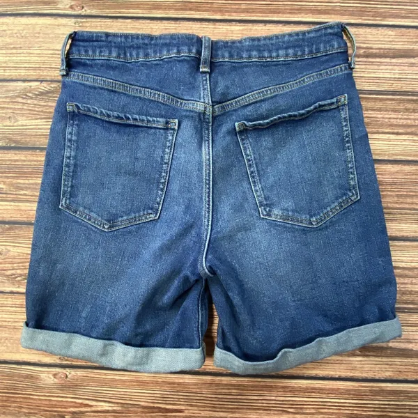Old Navy Womens Shorts Sz 10 High Rise Cuffed OG Straight Secret Smooth Pockets - Image 2
