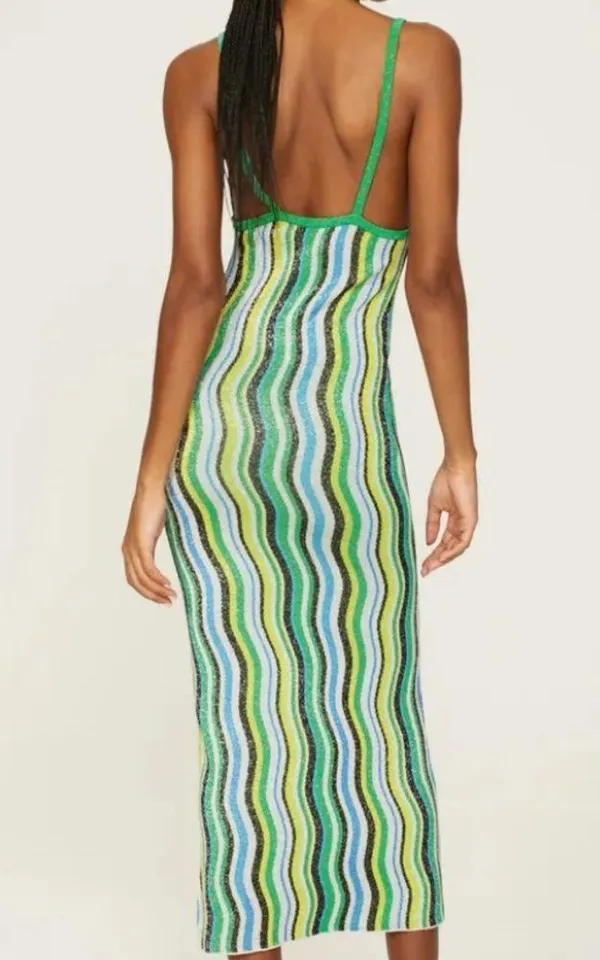 SIMONMILLER Comet midi Dress Size S Green - Image 2