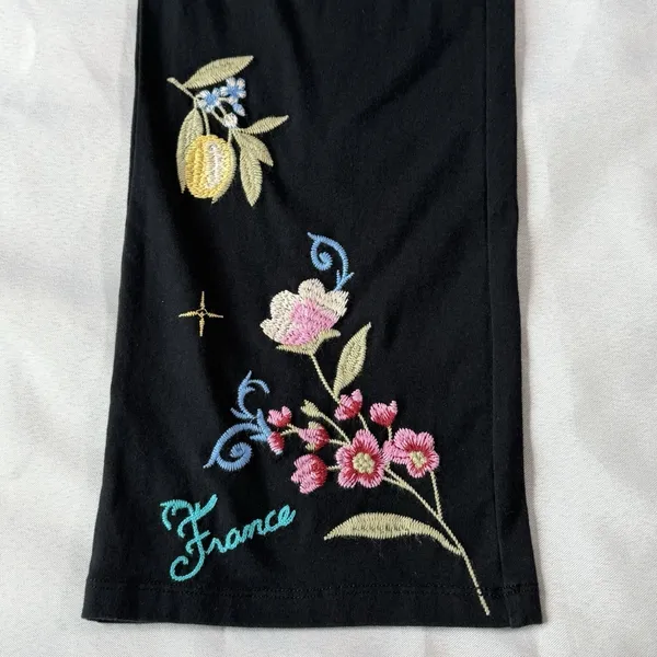 NWT‎ Johnny Was M Embroidered Paris France Leggings Art To Wear Boho Fairycore - Image 7