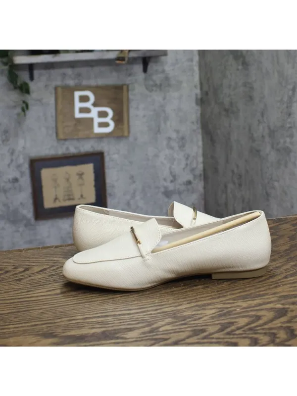 NWT Journee Collection Square Toe Slip-On Block Heel Ivory Off White 8.5W - Image 9
