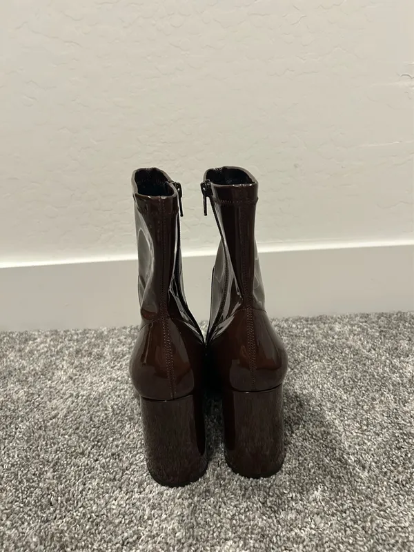 Brown Leather Boots Size 9 - Image 2