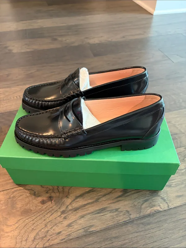 New in Box JCrew Winona Lug-Sole Penny Loafers in Italian Spazzolato Sz 7.5 - Image 8