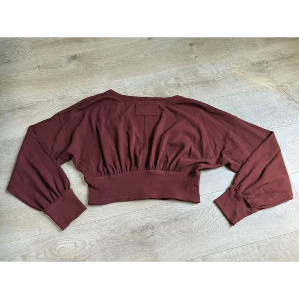 NWOT Free People We The Free REVOLVE All Nighter Tee red jasper waffleknit sz XL - Image 3