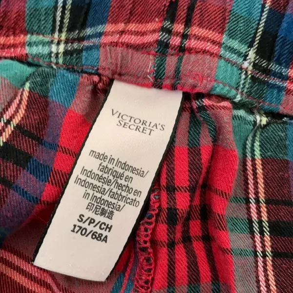Victoria’S Secret Red Plaid Pajamas Set Small - Image 4