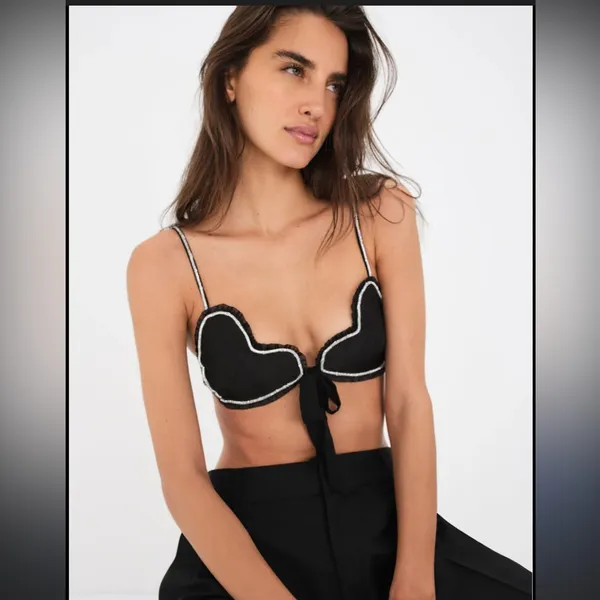 For Love and Lemons Cora heart bra sequin top NWT - Image 10