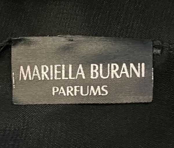 Mariella Burani Parfums Scarf Womens Black Sheer Lightweight Floral Wrap Shawl - Image 5
