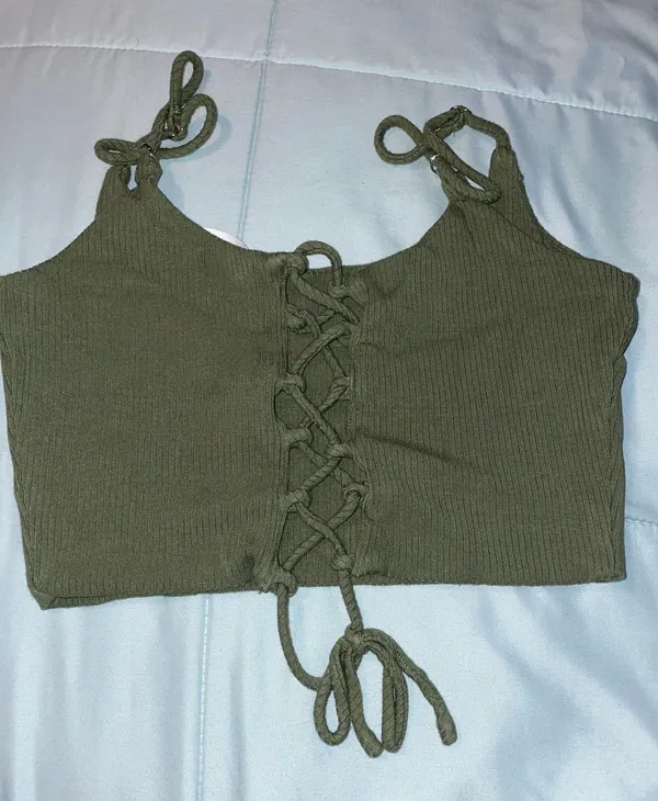 Hunger Green Crop Tank Size M - Image 2