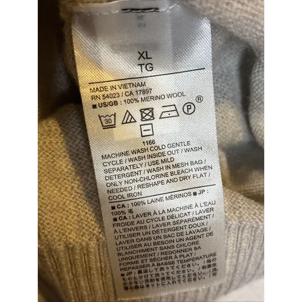Banana Republic Women’s Merino Wool Crewneck Sweater XL Gray Pullover - Image 3