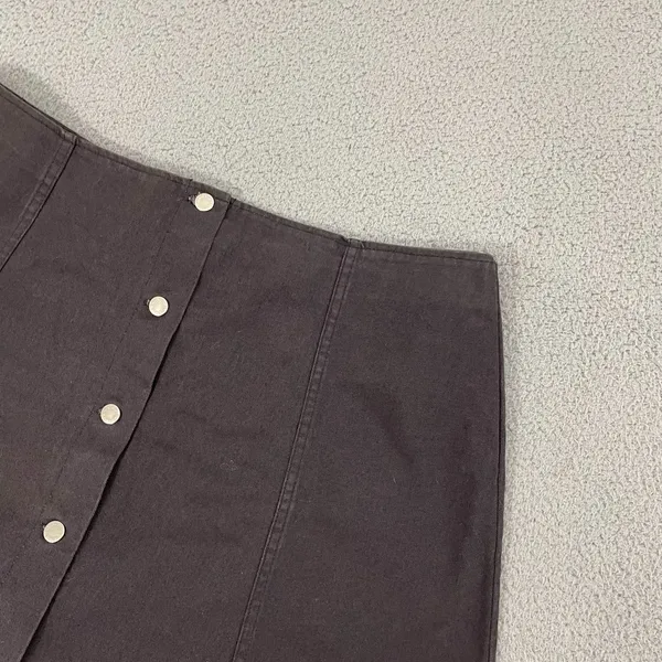 NEW Modom Designs Skort Women 24 Brown Button Front Vintage Cotton - Image 2