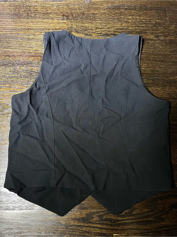 A New Day Black Button Front Vest Top Sleeveless Tailored Size Medium - Image 6
