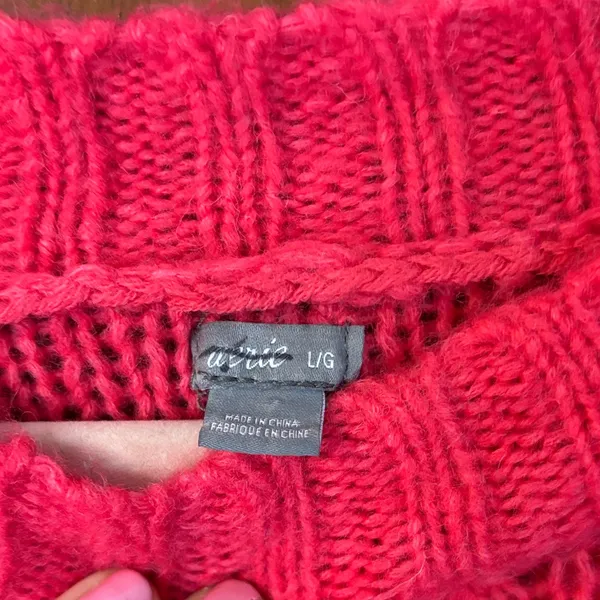 Aerie Cozy Pink Knit Sweater Size Large - Image 3