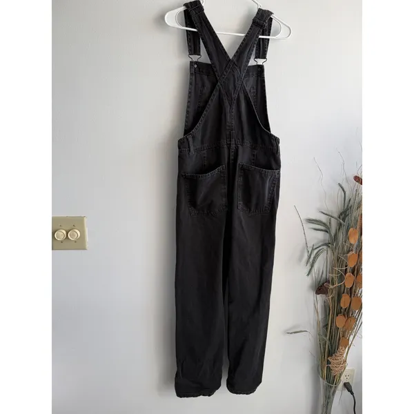 We The Free Free‎ People Women XS Black Denim Overalls Straight Leg OB1141498 - Image 2