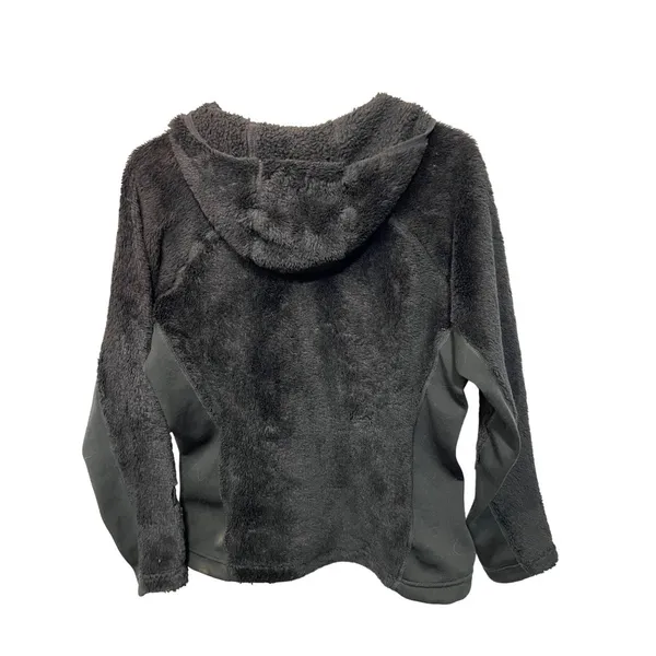 Patagonia Womens Black Fuzzy Full-Zip Hoodie Jacket Size M Polyester Warm & Soft - Image 4
