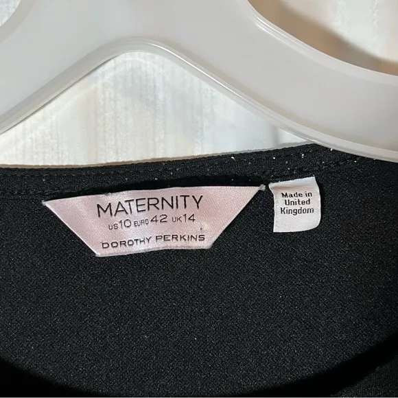 Dorothy Perkins Black Sparkly Maternity‎ Dress Womens Sz 10 Party Event Babymoon - Image 5