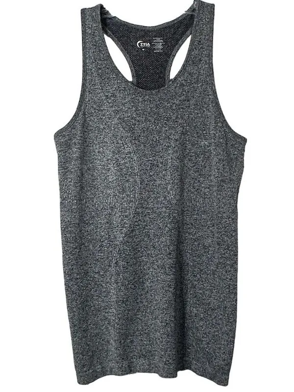 Zyia Active Gray Fog Copper Charged Racerback Tank, EUC, Size Medium - Image 4