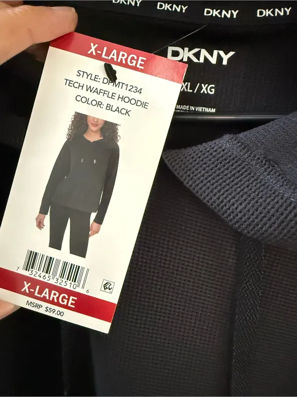DKNY Black Women's Pullover Hooded Sweatshirt - Image 3