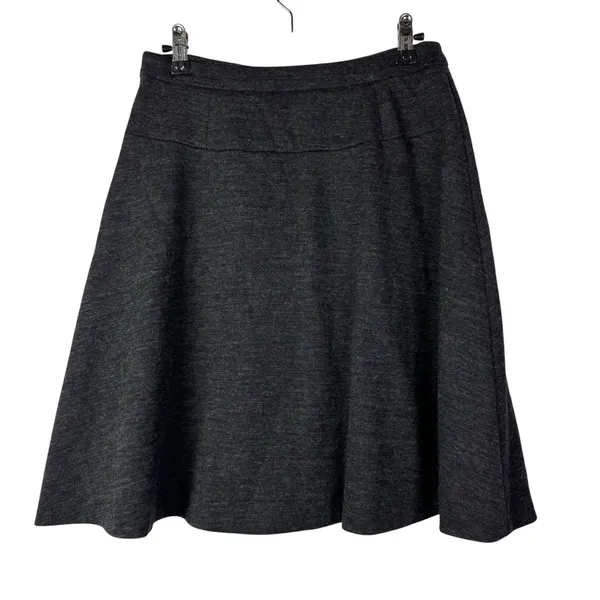 Ann Taylor LOFT Petites‎ Dark Gray Circle A-Line Skirt 2P - Image 2