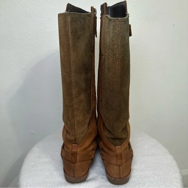 Teva De La Vina Dos Tall Bison Waterproof Leather Brown Over the Knee Boots SZ 9 - Image 7