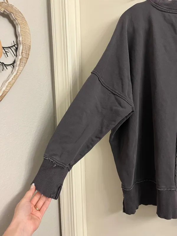 Aerie Grey Crewneck Pullover Small - Image 8