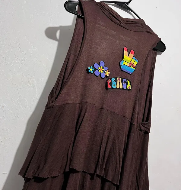Brown layered vest with a boho vibe #festivalvibes ALYX size L - Image 9