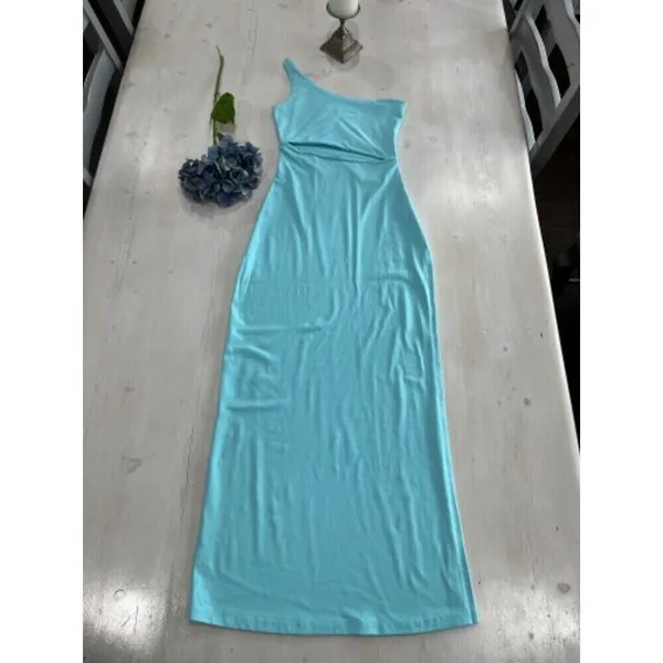Susana Monaco‎ Cutout Dress Bodycon Sleeveless leg slit prom Dress Blue S - Image 2