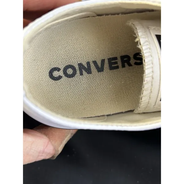 Converse Chuck Taylor All Star Low Top Leather Platform Sneakers White 7 Women’s - Image 8