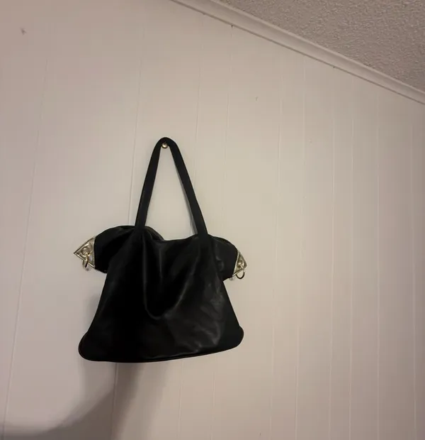 Versace Parfums Black Faux Leather Tote Bag - Image 2