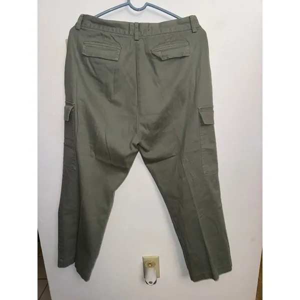 Style & Co Womens Olive Green Cargo Pants Straight Leg Utility SZ 12 (D) - Image 2