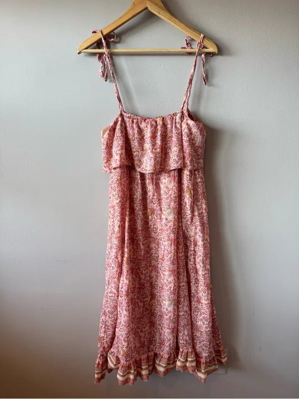 Free People Women’s Tangier Babydoll Floral Maxi Dress Size Small - Image 8