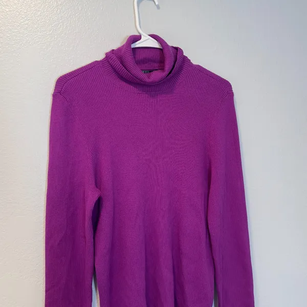 Lauren Ralph Lauren Size-XL Women's Sweater Hot Purple‎ Turtleneck Logo - Image 8