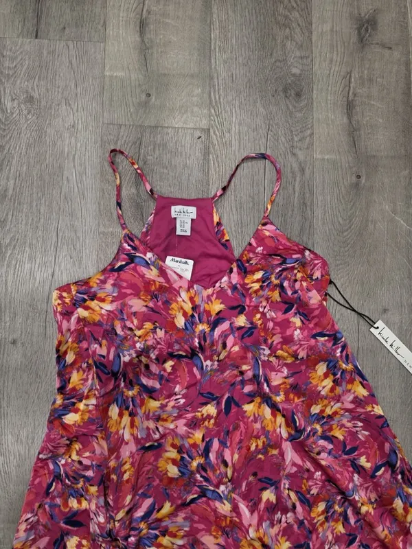 NWT Nicole Miller Women's Floral Maxi Dress Sleeveless Pink Multicolor XL - Image 5