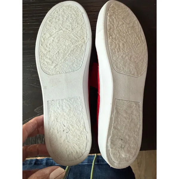 US Polo Assn Womens Fritz-K Red Knit Slip On Sneakers Size 7.5 NW8712 - Image 4