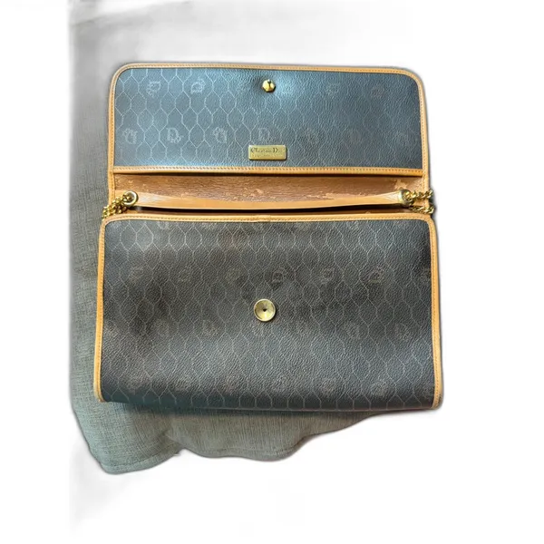 Authentic Vintage Christian Dior Honeycomb Chain Shoulder Clutch Bag France - Image 12