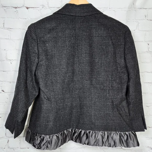 Body by‎ Victoria Plaid Wool Blend Blazer Skirt Suit Set Size 10 - Image 3
