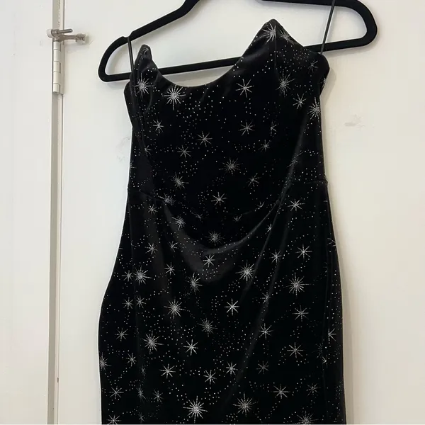 Revolve Superdown Stevie Sweetheart Mini Dress Black Metallic - Image 3