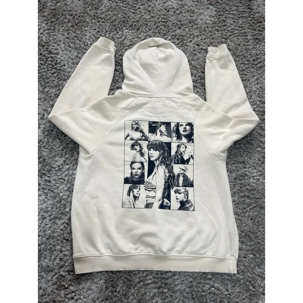 Taylor Swift Official The Eras Tour Sweatshirt Hoodie Adult Size XL Unisex Cream - Image 2