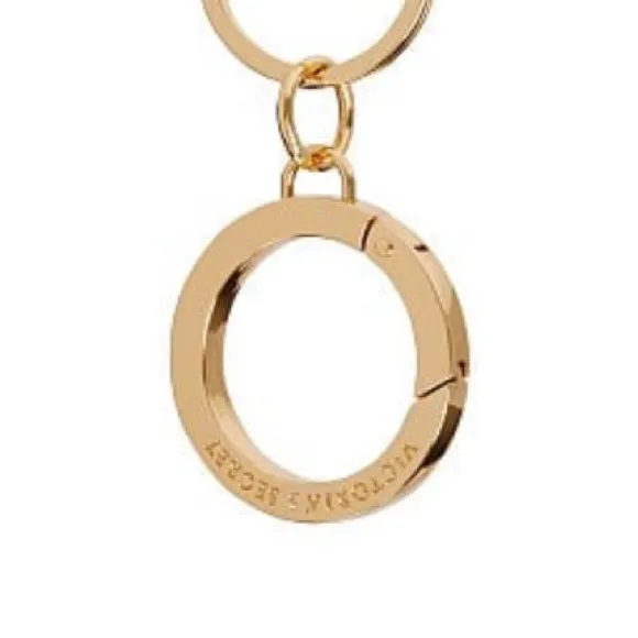 Victoria’s Secret VS Monagram Nautical Keychain Charm Gold Blue Aqua - Image 4