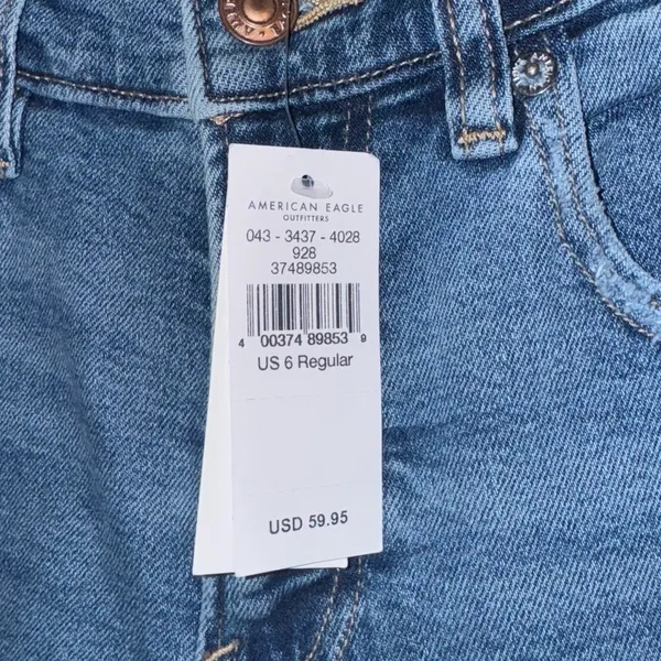 American Eagle Distressed Blue Jeans - Image 4