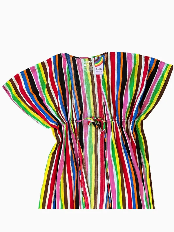NEW Target Pride Adult Short Sleeve Cover Up Striped Size S/M - Image 7