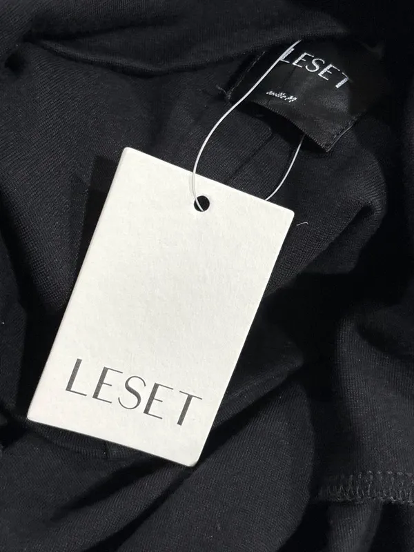 LESET Rio Bandeau Dress in Black Medium New Womens Column Maxi Gown - Image 7